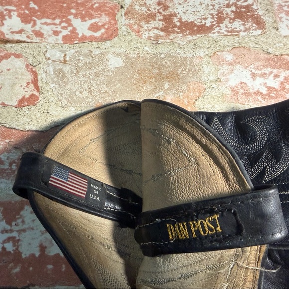 Dan Post Black Cowboy Boots - Picture 2 of 4